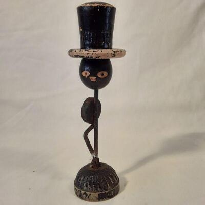 Wood man bottle opener stand