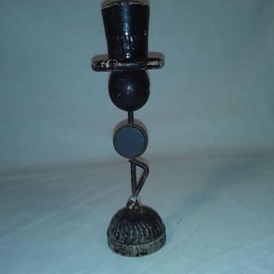Wood man bottle opener stand