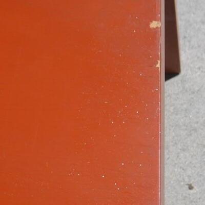Lot 103 Vintage 1970s Wood Orange Coffee Table