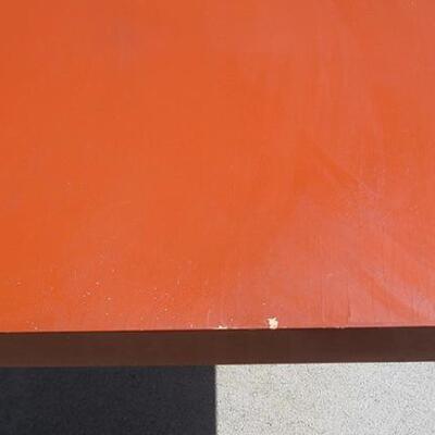 Lot 103 Vintage 1970s Wood Orange Coffee Table