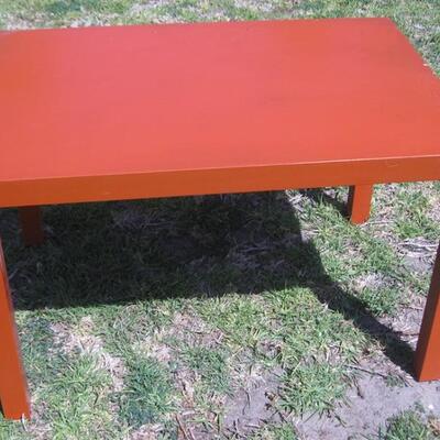 Lot 103 Vintage 1970s Wood Orange Coffee Table