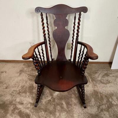Colonial Revival Inspired Carved Rocking Chair