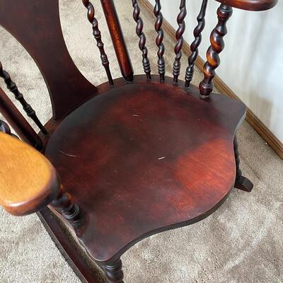 Colonial Revival Inspired Carved Rocking Chair