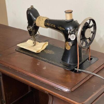 Singer Sewing Cabinet and Machine