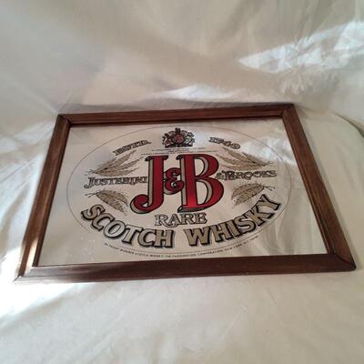 J&B whisky mirror