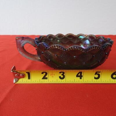 Carnival glass bowl