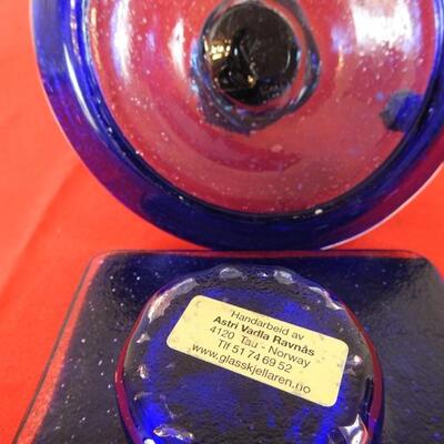 Norwegian  Hand blown Art glass