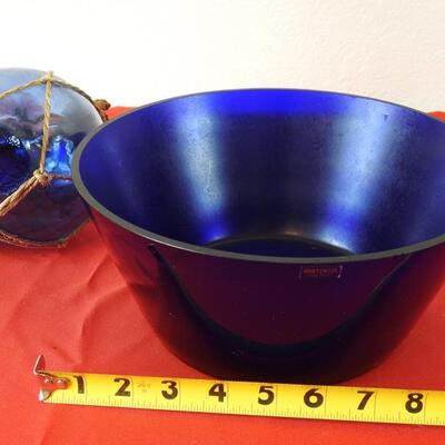Cobalt blue serving bowl