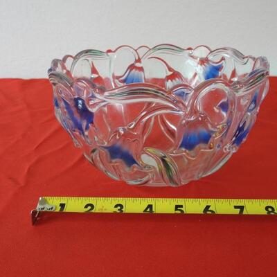 Floral serving bowl