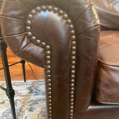 Bernhardt Distressed Leather Chair