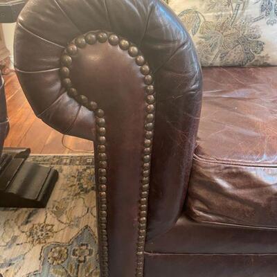 Bernhardt Distressed Leather Chair