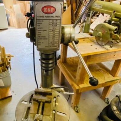 1995 K&F 16 Speed Floor Drill Press, Model KF-13F