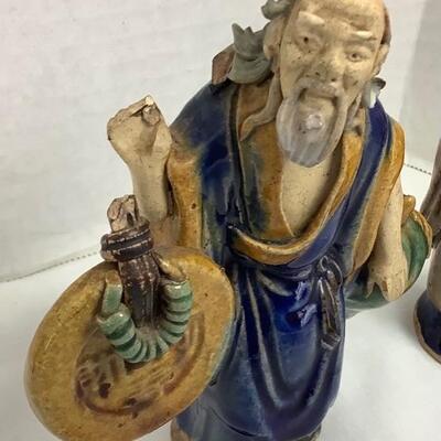 2170 Four Asian Mudmen Figurines 