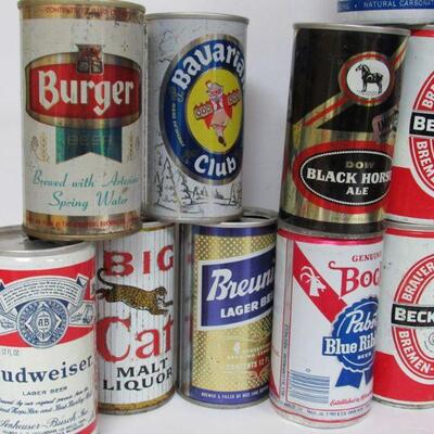 Lot of 16 Old Beer Cans