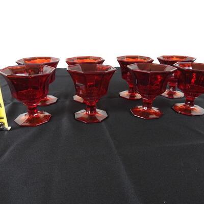 Ruby Red Dessert Glasses