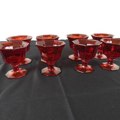 Ruby Red Dessert Glasses