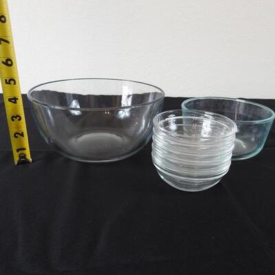 Glass serving bowls