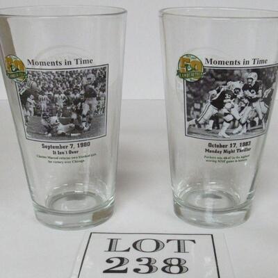 Green Bay Packers Complete Set of 6 Moments In Time Pint Glasses Super Condition