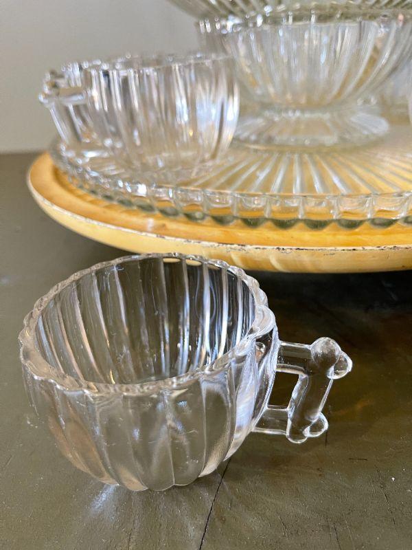 Set Of 8 Heisey Ribbed Glass Punch Cups - Ruby Lane