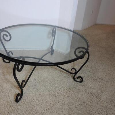 Wrought Iron, round coffee table