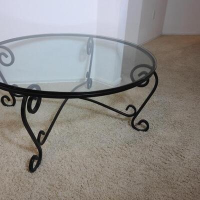 Wrought Iron, round coffee table