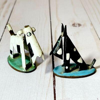 Lot 133 Small 2 Metal Dog Figures by WHW Hagenauer Made In Austria 1930s