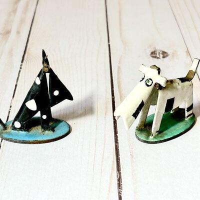 Lot 133 Small 2 Metal Dog Figures by WHW Hagenauer Made In Austria 1930s