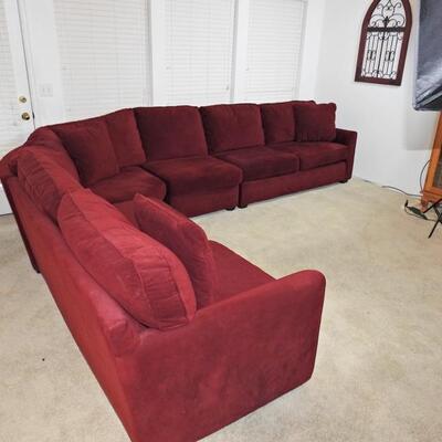 Maroon Red Sectional Sofa