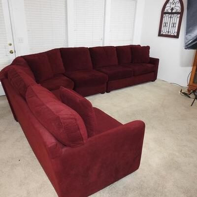 Maroon Red Sectional Sofa