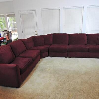 Maroon Red Sectional Sofa