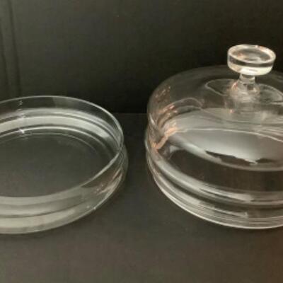 2177 Glass Vase Large Jar and Colony Glass Dish with LId