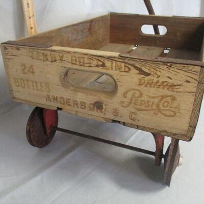 Lot 3 - Pepsi Soda Wood Crate Wagon LOCAL PICK UP ONLY