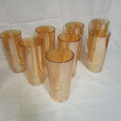 Lot 25 - (8) Carnival Glass Water Glasses