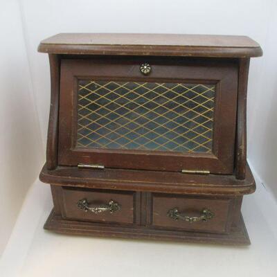 Lot 50 - Vintage Wood Musical Jewelry Box