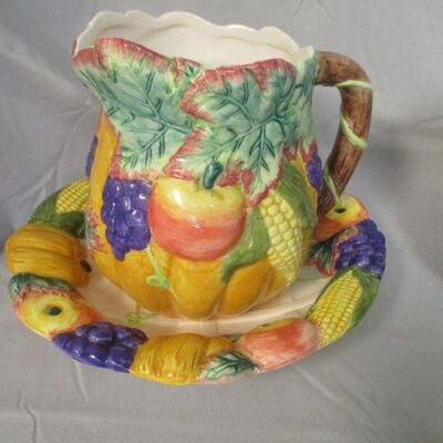 Lot 81 - Whimsical Pitchers and Basin