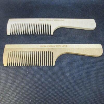 Lot 109 - (2) Wood Combs from Siberia