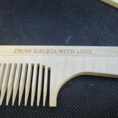 Lot 109 - (2) Wood Combs from Siberia