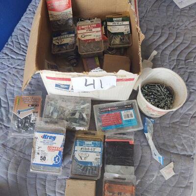lot 41 - Variety Nuts, bolts, screws, washers, wall anchors, etc. as shown