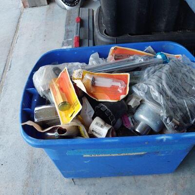 LOT 65 - Blue bin full of asstd Plumbing parts