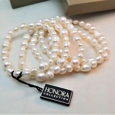 Lot #109  New in Box - set of Honora Natural Pearl Bracelets (5)