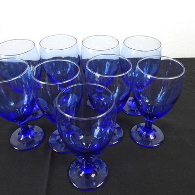 Blue Water Goblets