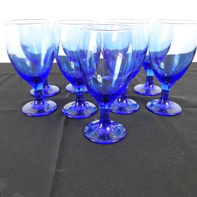 Blue Water Goblets