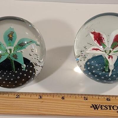 Lot 133: Signed Glass Paperweights 