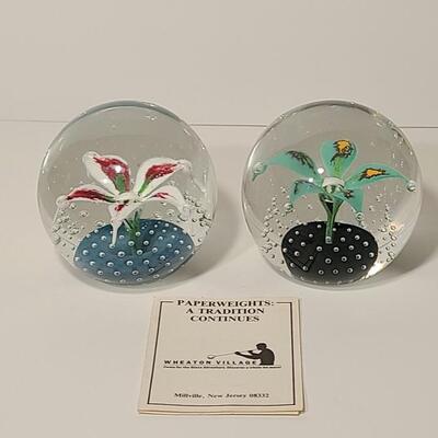 Lot 133: Signed Glass Paperweights 