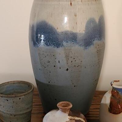 Lot 130 Wheaton Village Pottery Vase and More 