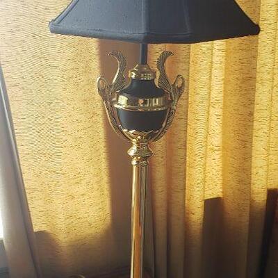 Black and Gold Lamp with Letter Opener, 33 H