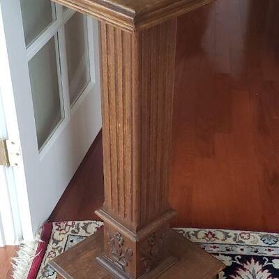 Vintage Wood Plant Stand, 36H x 14W