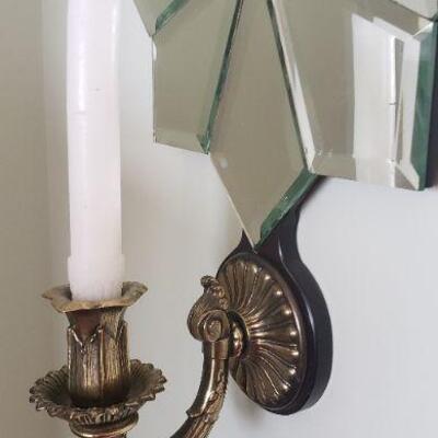 Vintage Wall Glass Candleholders