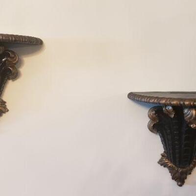 2 Black and Gold Wall Sconces