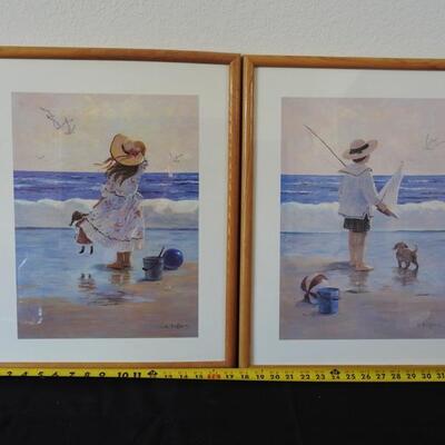 Kids fishing art